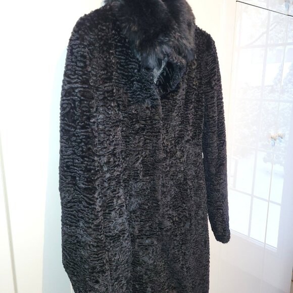 Vintage 90s ABS Faux Fur Coat Size XS - Picture 3 of 7